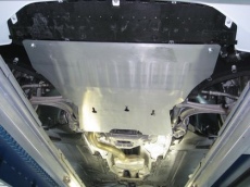 Защита алюминиевая Alfeco для картера и КПП (большая) Audi A4 B8 2008-2013
